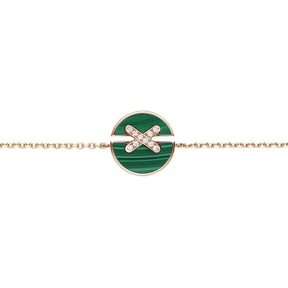 ¡®AuraJewelry¡¯JEUX DE BRACELET MALACHITE PINK GOLD DIAMONDS