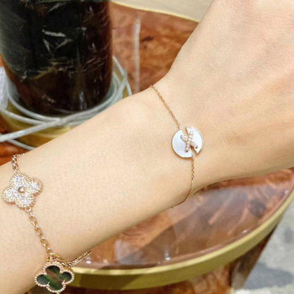 ¡®AuraJewelry¡¯JEUX DE BRACELET MOP PINK GOLD DIAMONDS