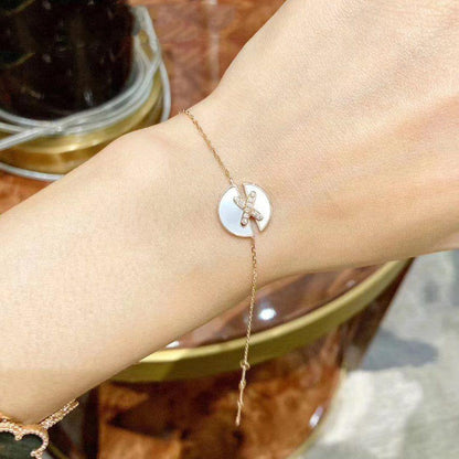 ¡®AuraJewelry¡¯JEUX DE BRACELET MOP PINK GOLD DIAMONDS