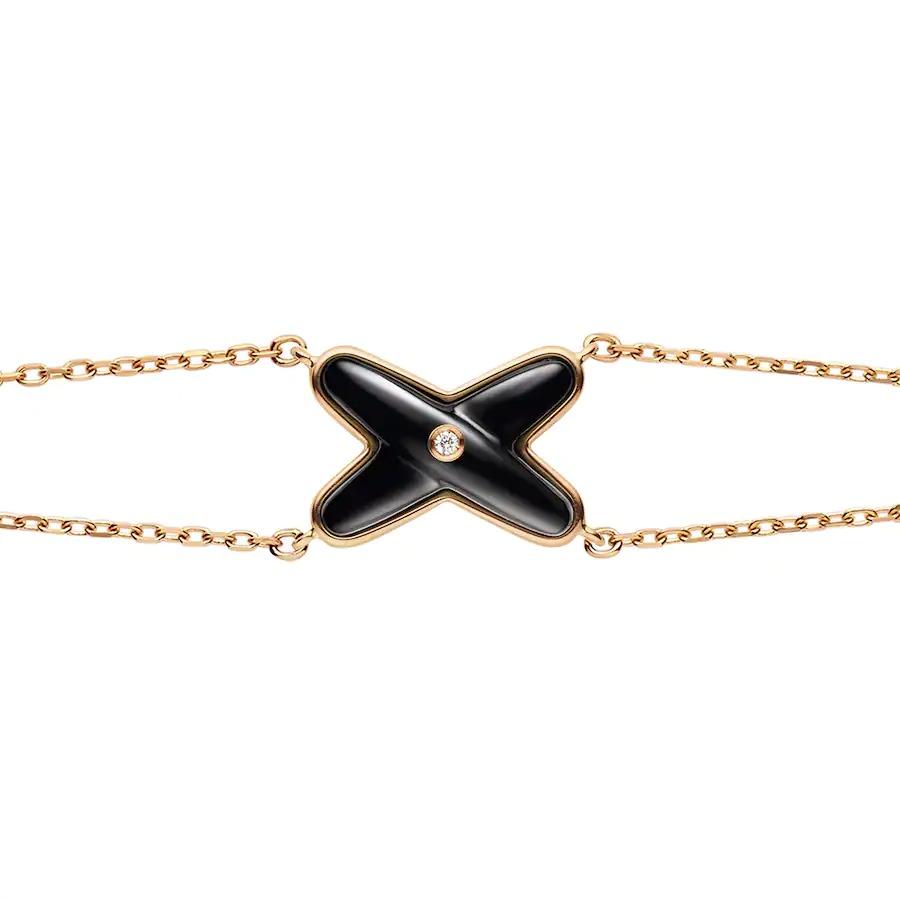 ¡®AuraJewelry¡¯JEUX BRACELET ONYX PINK GOLD 1 DIAMOND