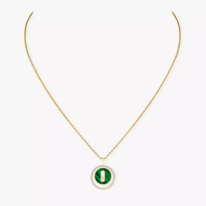 [AuraJewelry]Lucky Move Diamond Necklace in Rose Gold and White Mother-of-Pearl