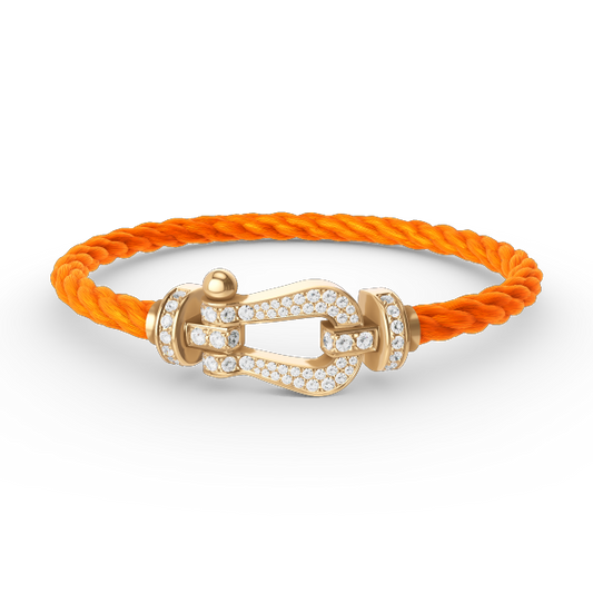 ¡®AuraJewelry¡¯FORCE LARGE HORSESHOE FULL DIAMOND BRACELET GOLD