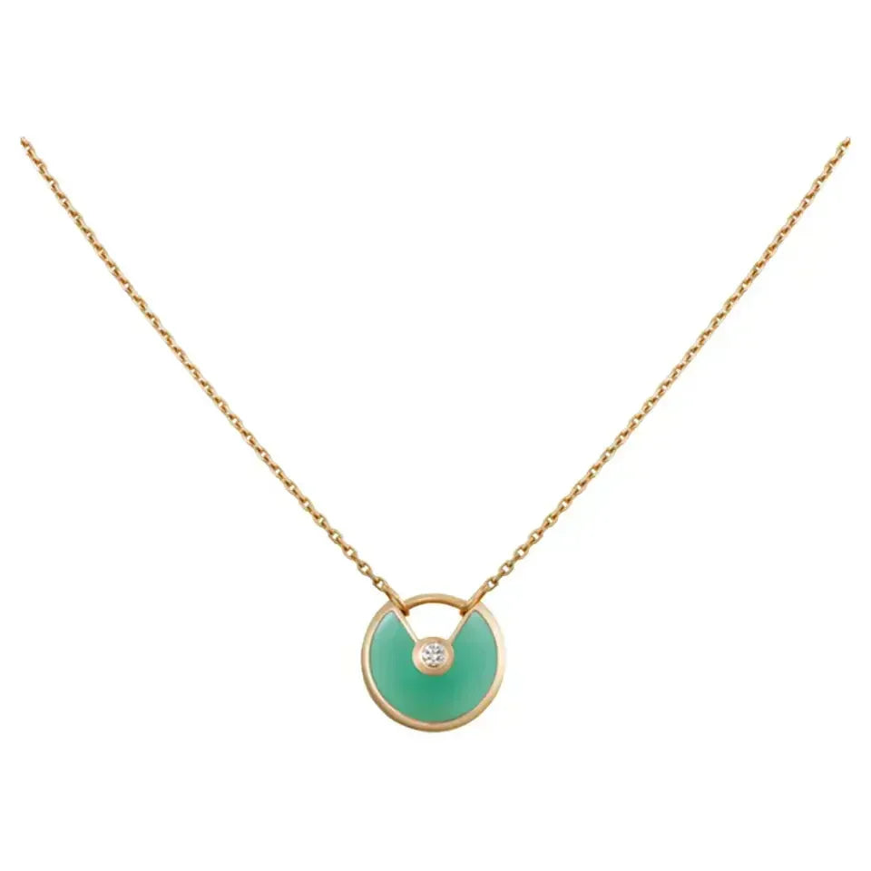 ¡®AuraJewelry¡¯AMULETTE GOLD MALACHITE NECKLACE