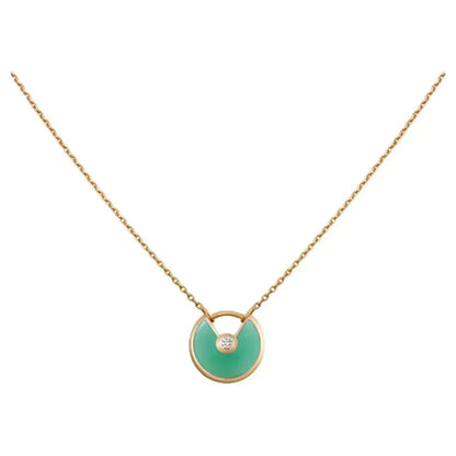 ¡®AuraJewelry¡¯AMULETTE GOLD MALACHITE NECKLACE