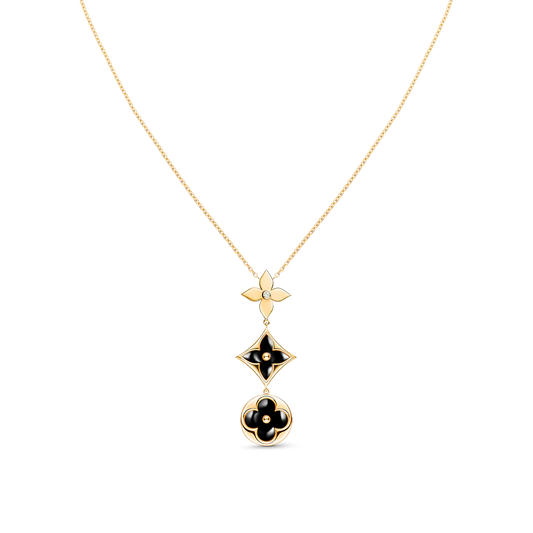 ¡®AuraJewelry¡¯STAR AND SUN ONYX PINK GOLD NECKLACE