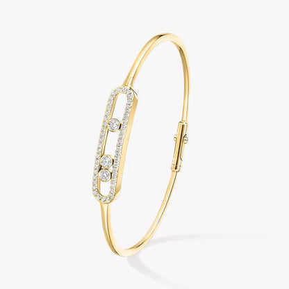 [AuraJewelry]Move Pavé Diamond Bangle Bracelet M