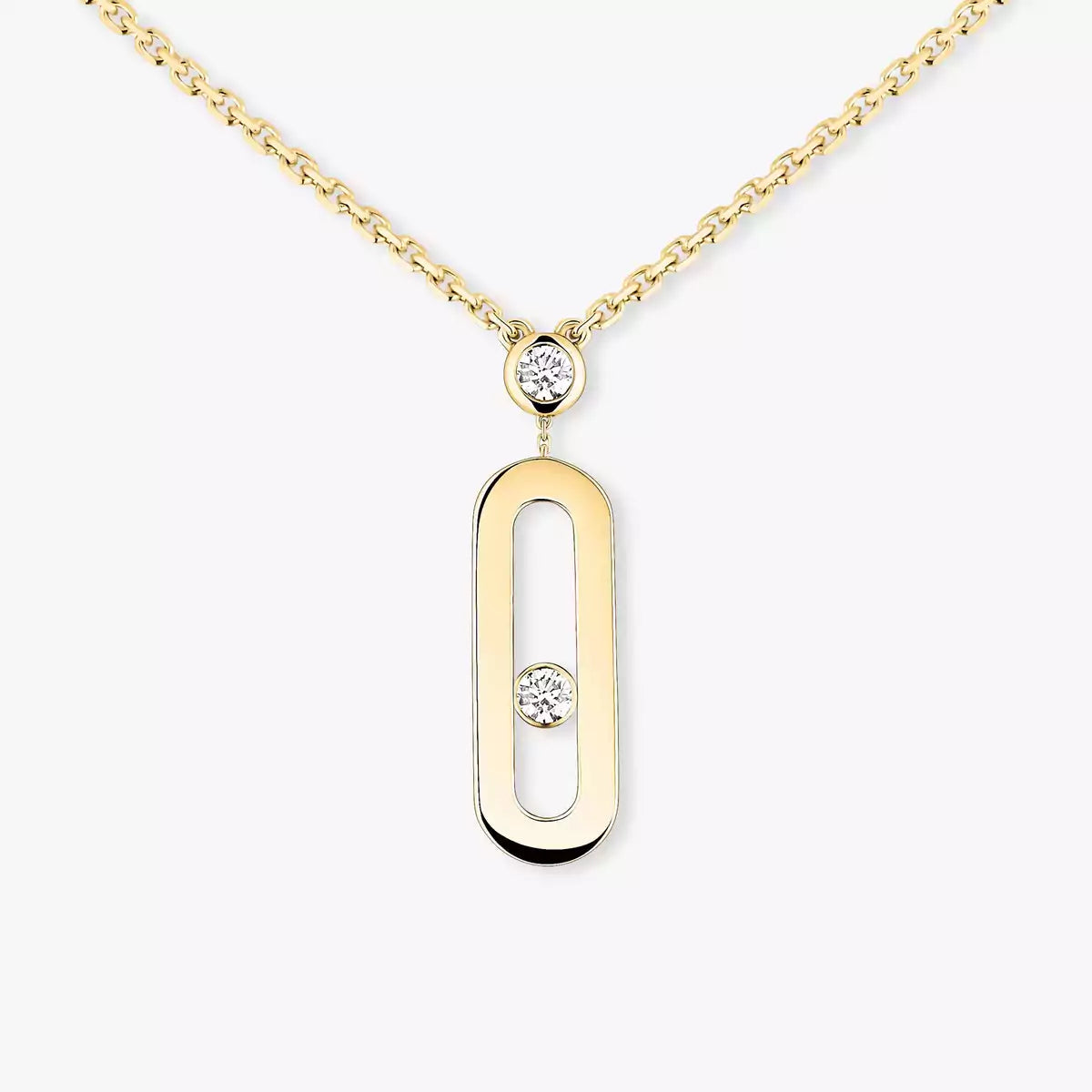 [AuraJewelry] Move Uno Gold Diamond Long Necklace