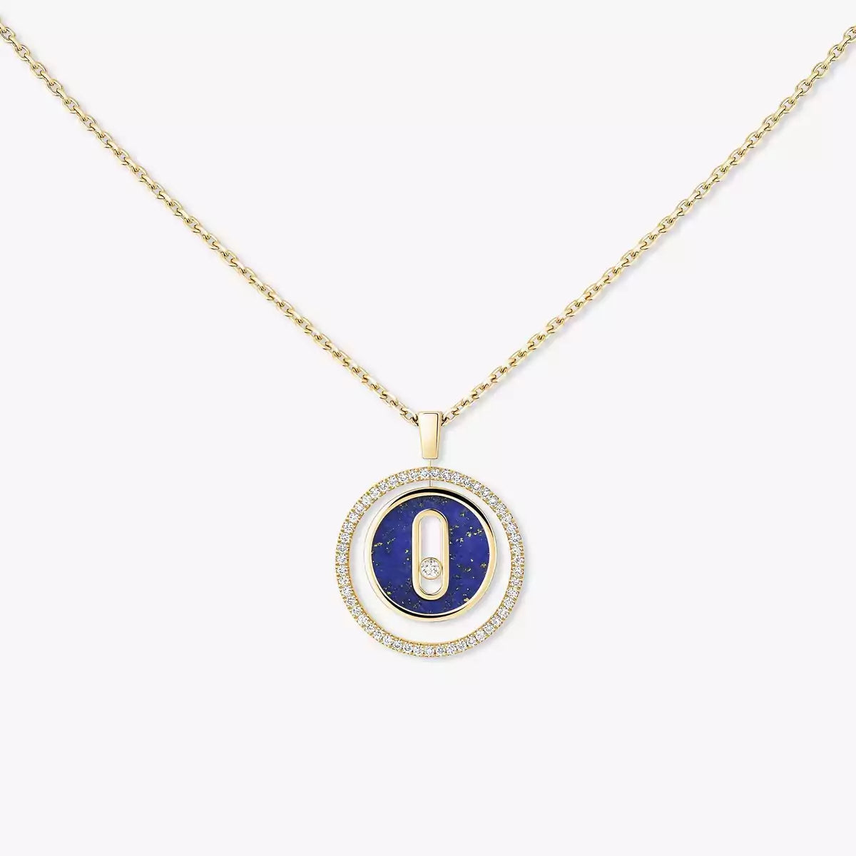 [AuraJewelry]Lucky Move Diamond Necklace in Rose Gold and White Mother-of-Pearl