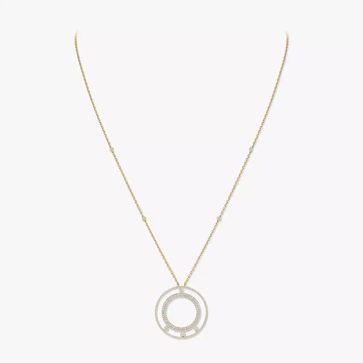 [AuraJewelry]Move Romane Long Pave_-Set Diamond Necklace