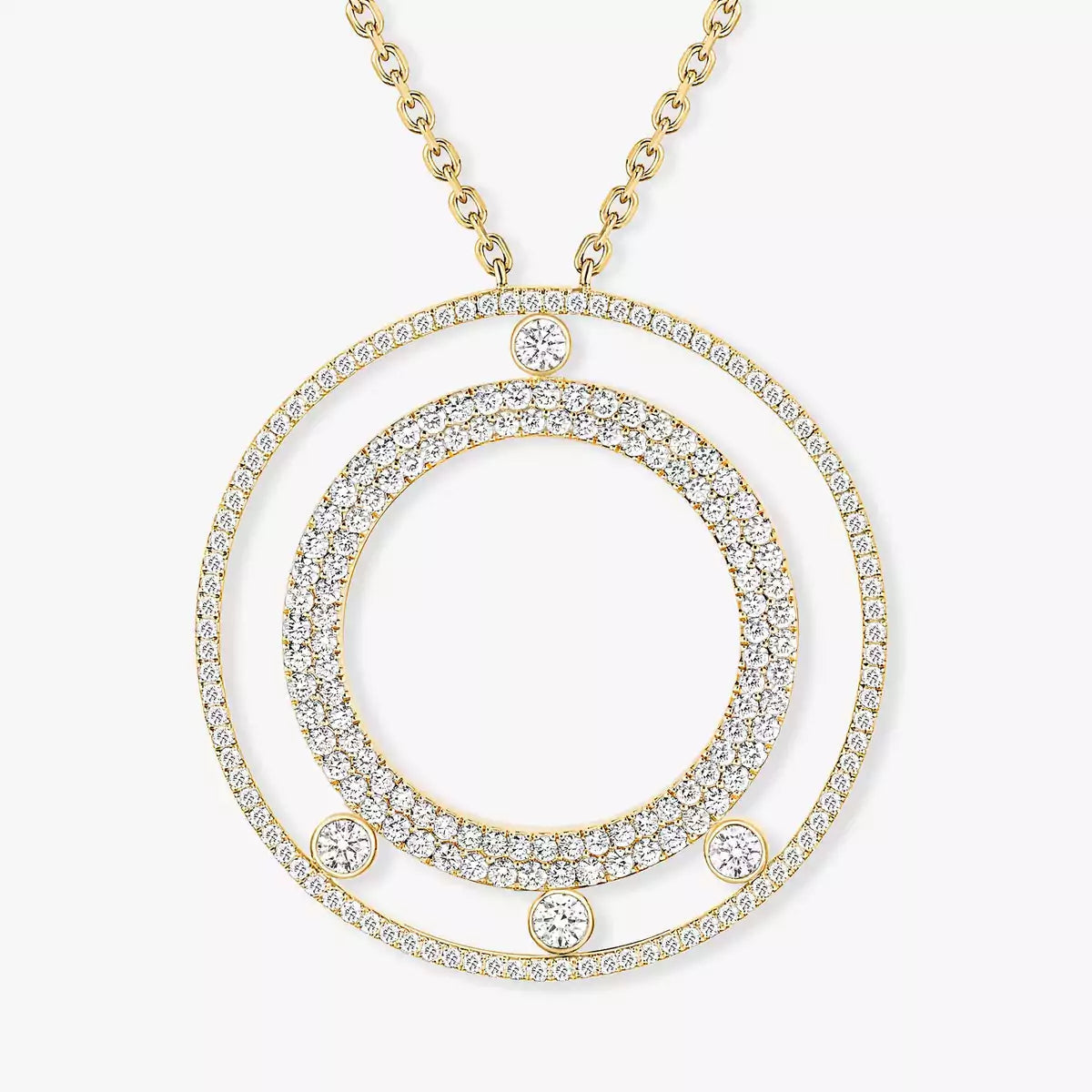 [AuraJewelry]Move Romane Long Pave_-Set Diamond Necklace