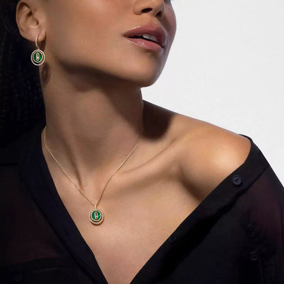 [AuraJewelry]Lucky Move Diamond Necklace in Rose Gold and White Mother-of-Pearl