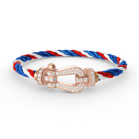 ¡®AuraJewelry¡¯FORCE LARGE HORSESHOE FULL DIAMOND BRACELET ROSE GOLD
