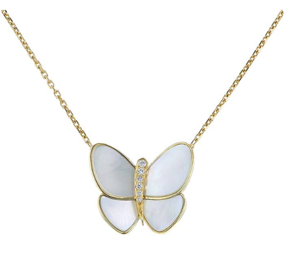 ¡®AuraJewelry¡¯BUTTERFLY GOLD MOP DIAMOND NECKLACE