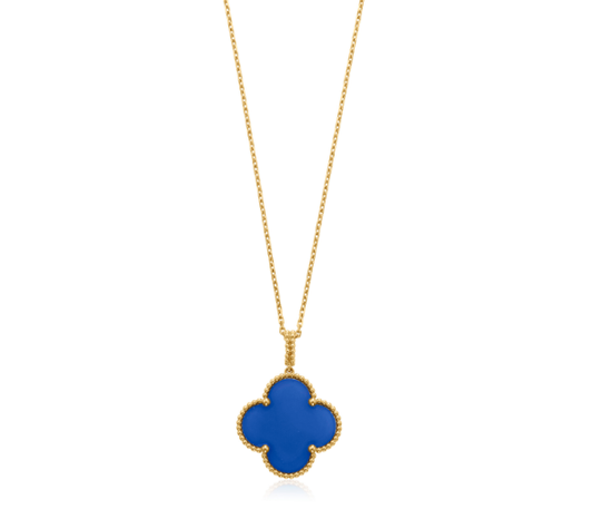 ¡®AuraJewelry¡¯CLOVER 25MM NECKLACE TURQUOISE ROSE GOLD