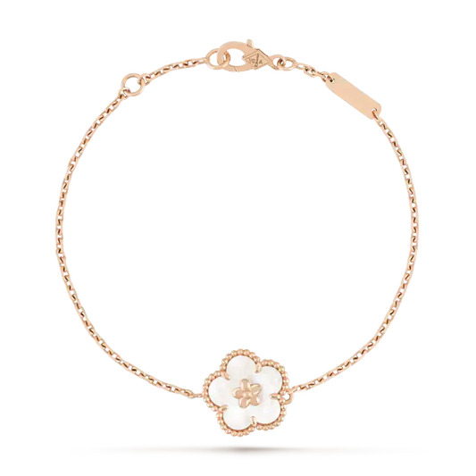 ¡®AuraJewelry¡¯LUCKY WHITE MOP PLUM BLOSSOM  BRACELET