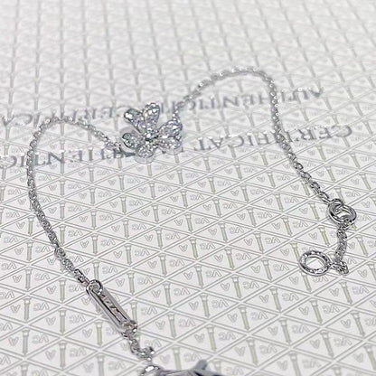 ¡®AuraJewelry¡¯FRIVOLE SILVER FLOWER DIAMOND BRACELET