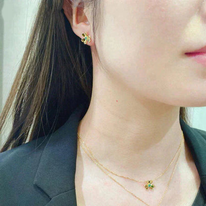 ¡®AuraJewelry¡¯FRIVOLE  FLOWER MALACHITE EARRINGS