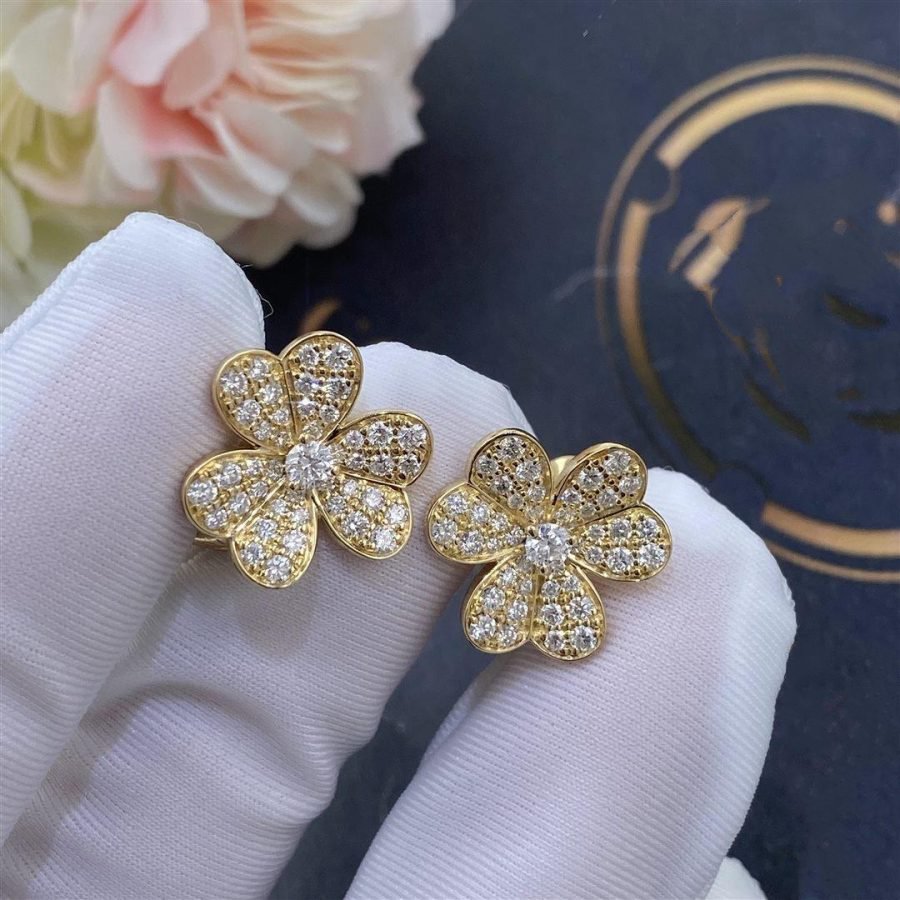 ¡®AuraJewelry¡¯FRIVOLE GOLD FLOWER DIAMOND EARRINGS