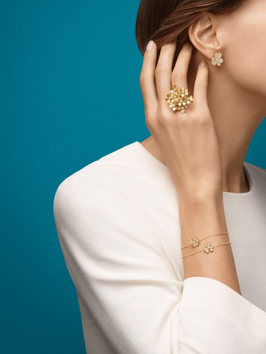 ¡®AuraJewelry¡¯FRIVOLE GOLD FLOWER DIAMOND EARRINGS