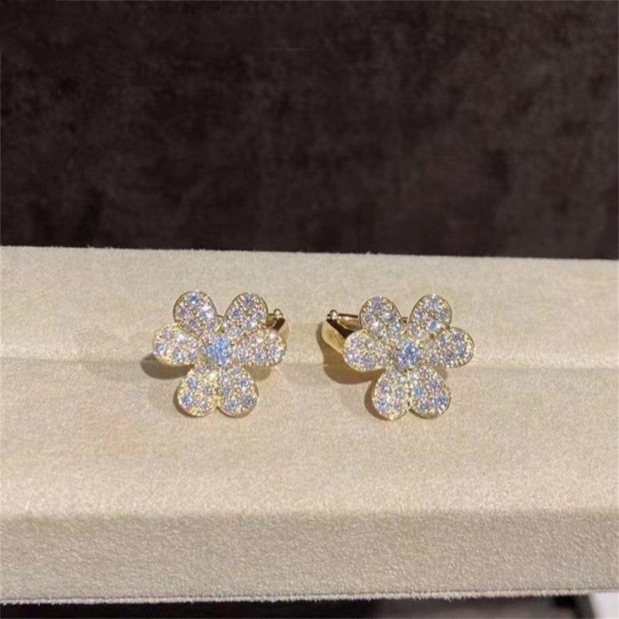 ¡®AuraJewelry¡¯FRIVOLE GOLD FLOWER DIAMOND EARRINGS