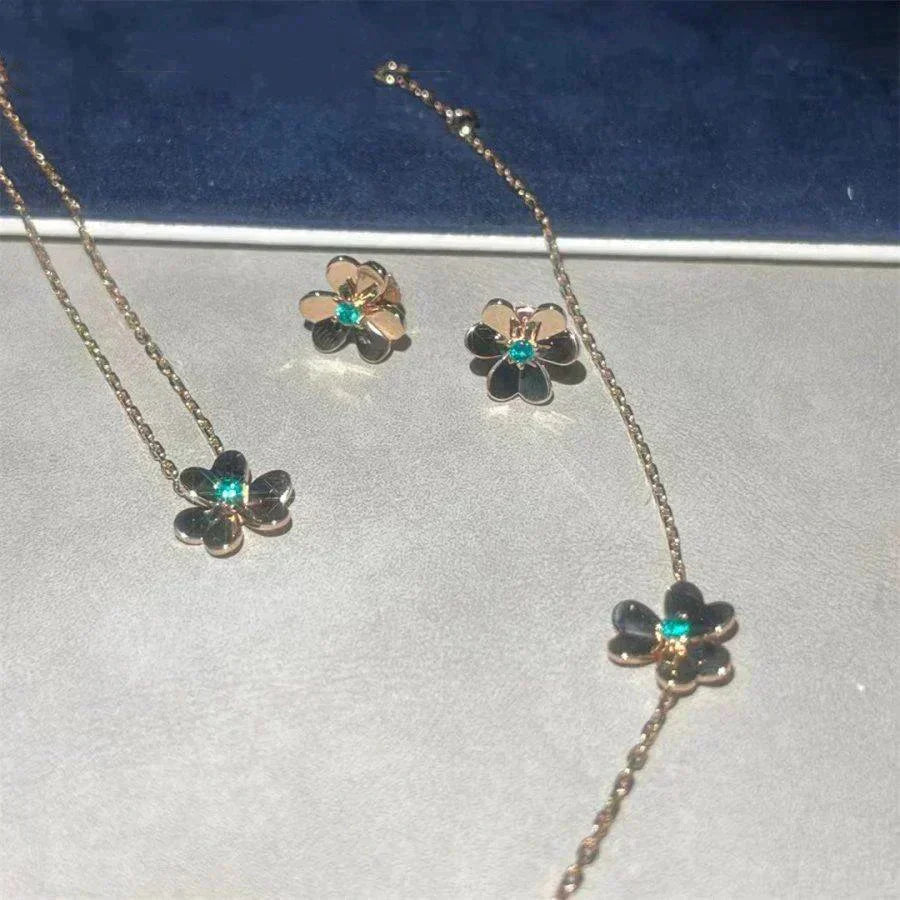 ¡®AuraJewelry¡¯FRIVOLE  FLOWER MALACHITE EARRINGS