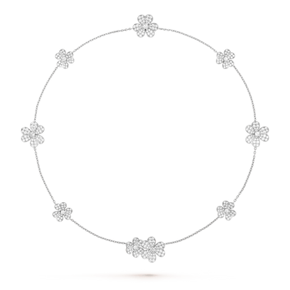 ¡®AuraJewelry¡¯FRIVOLE SILVER 9 FLOWERS NECKLACE