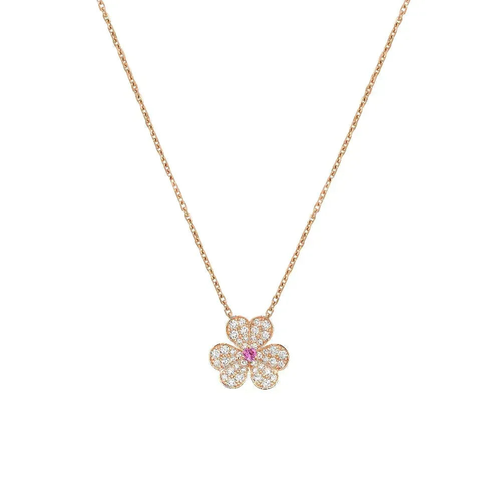 ¡®AuraJewelry¡¯FRIVOLE ROSE GOLD FLOWER DIAMOND NECKLACE