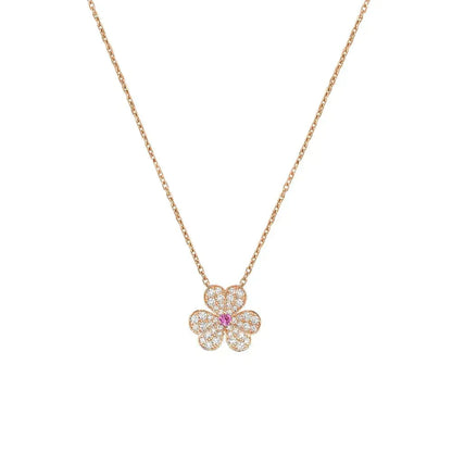 ¡®AuraJewelry¡¯FRIVOLE ROSE GOLD FLOWER DIAMOND NECKLACE