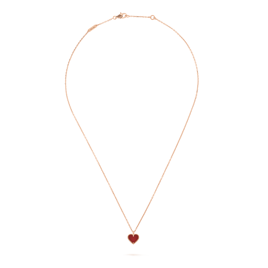 ¡®AuraJewelry¡¯SWEET CLOVER CARNELIAN HEART NECKLACE