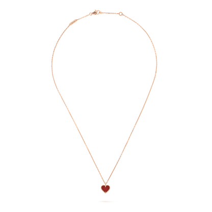 ¡®AuraJewelry¡¯SWEET CLOVER CARNELIAN HEART NECKLACE