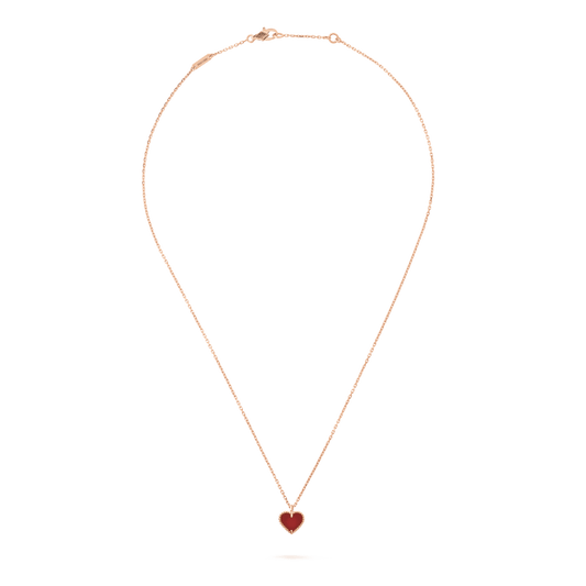¡®AuraJewelry¡¯SWEET CLOVER CARNELIAN HEART NECKLACE