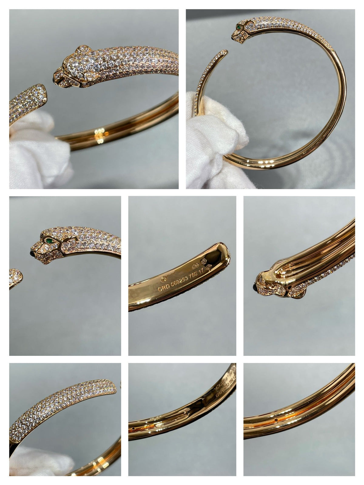 ¡®AuraJewelry¡¯PANTHERE FULL DIAMOND OPEN BRACELET