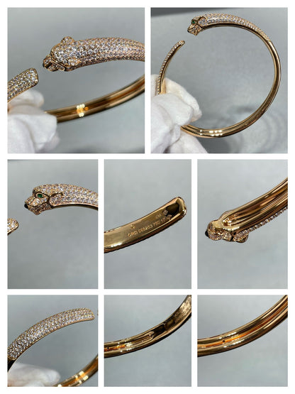 ¡®AuraJewelry¡¯PANTHERE FULL DIAMOND OPEN BRACELET