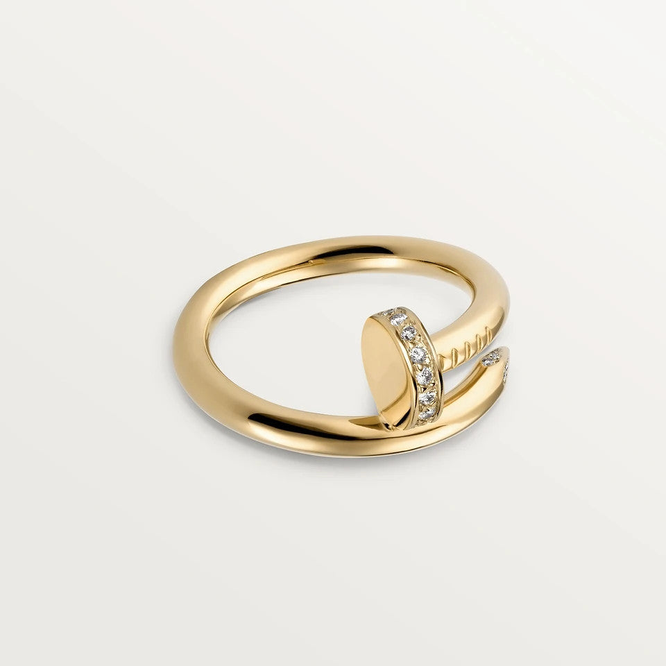 [AuraJewelry]Size 7 ring with real gold and diamonds