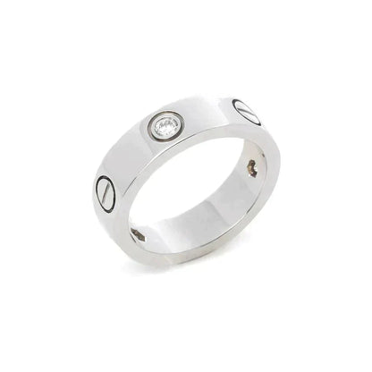 ¡®AuraJewelry¡¯LOVE RING 5.5MM 3 DIAMONDS SILVER
