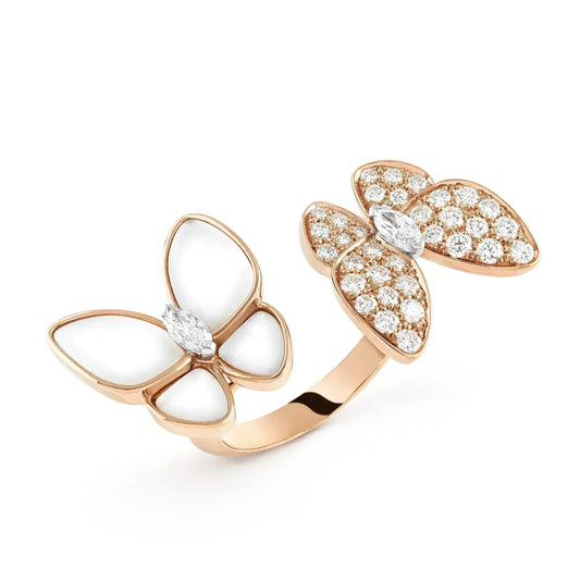 ¡®AuraJewelry¡¯TWIN BUTTERFLY DIAMOND MOP RING